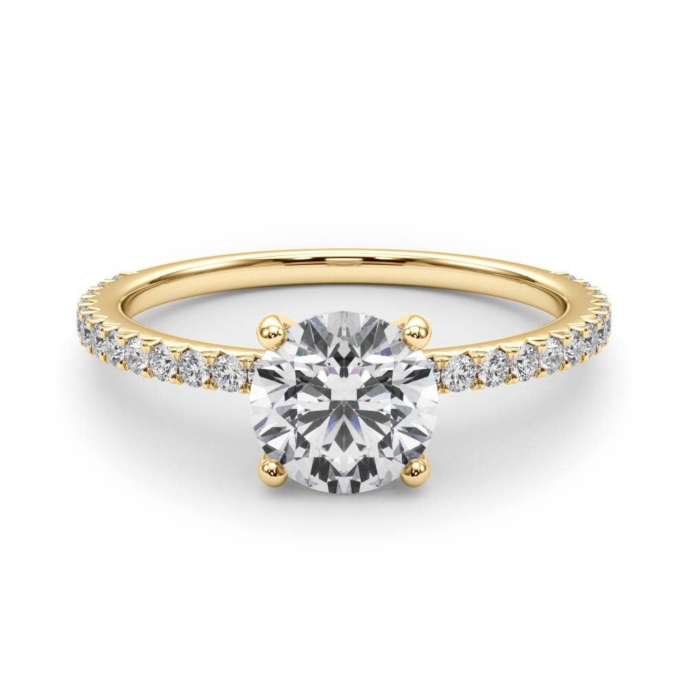 The Tatiana Single-Row Engagement Ring, set view
