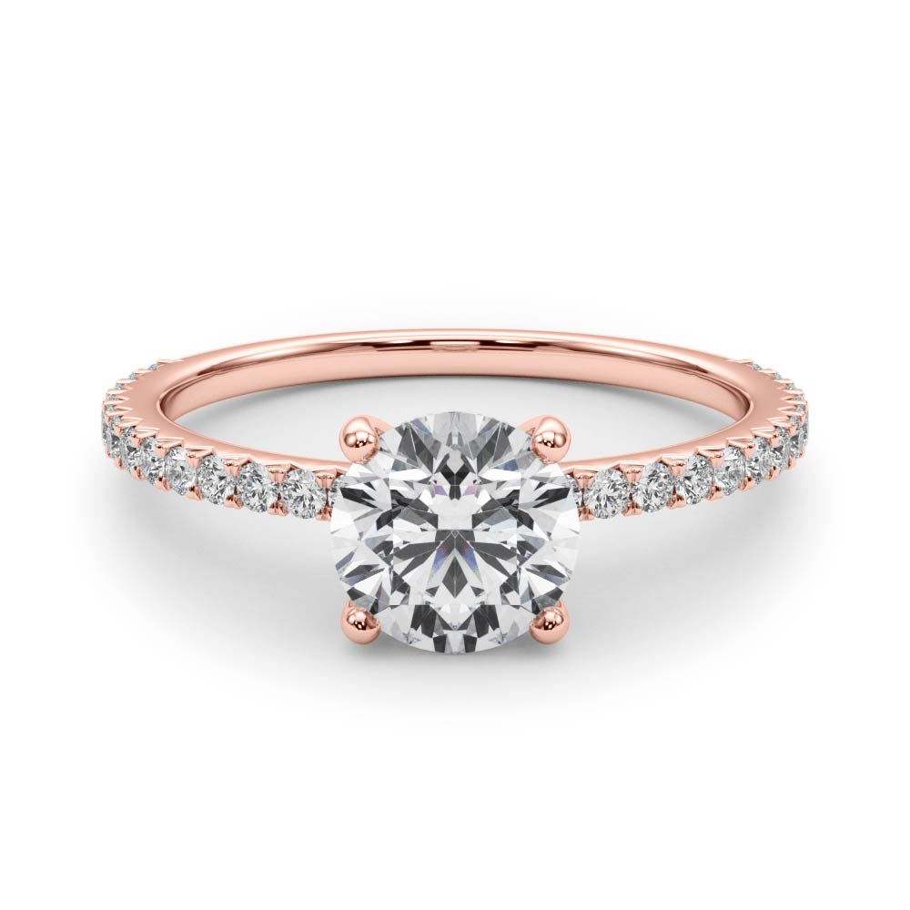 The Tatiana Single-Row Engagement Ring, set view
