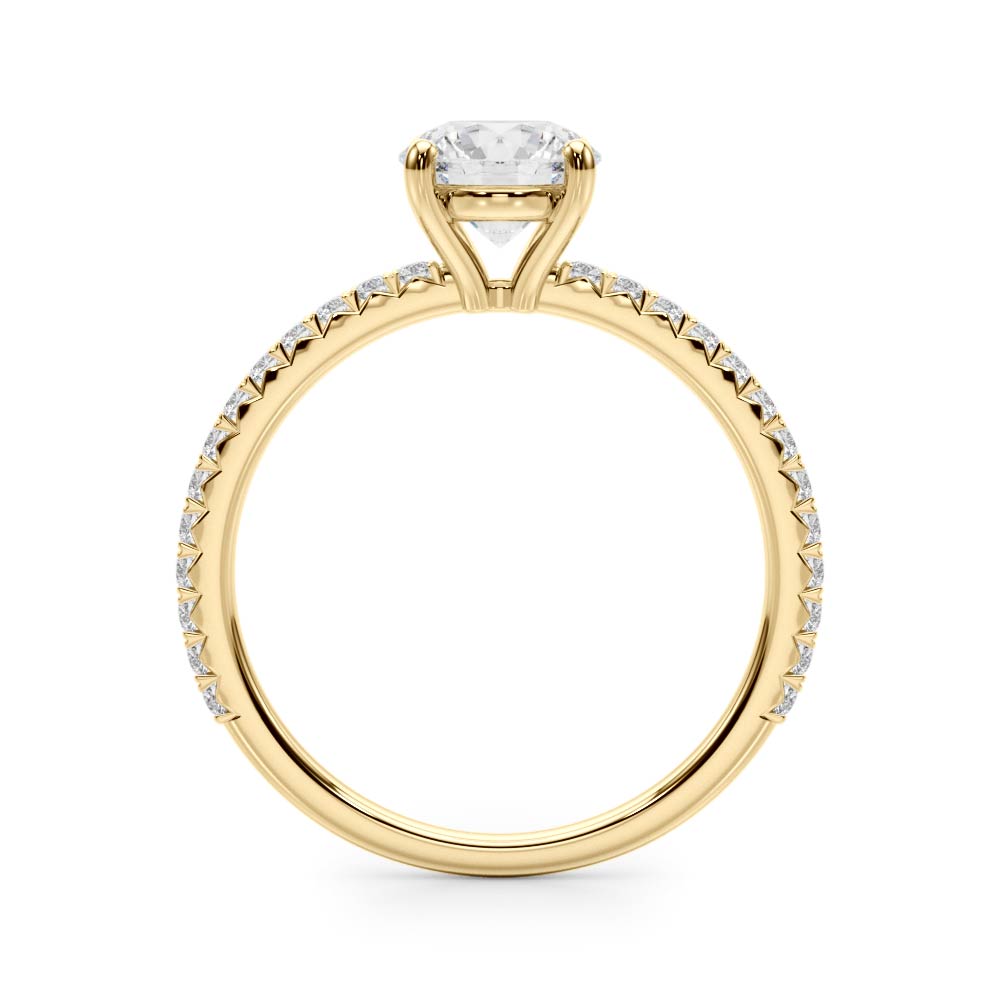The Tatiana Single-Row Engagement Ring, side view