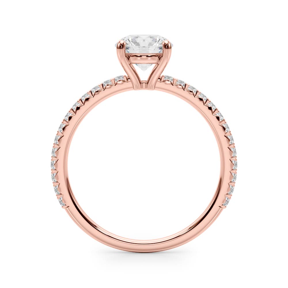 The Tatiana Single-Row Engagement Ring, side view