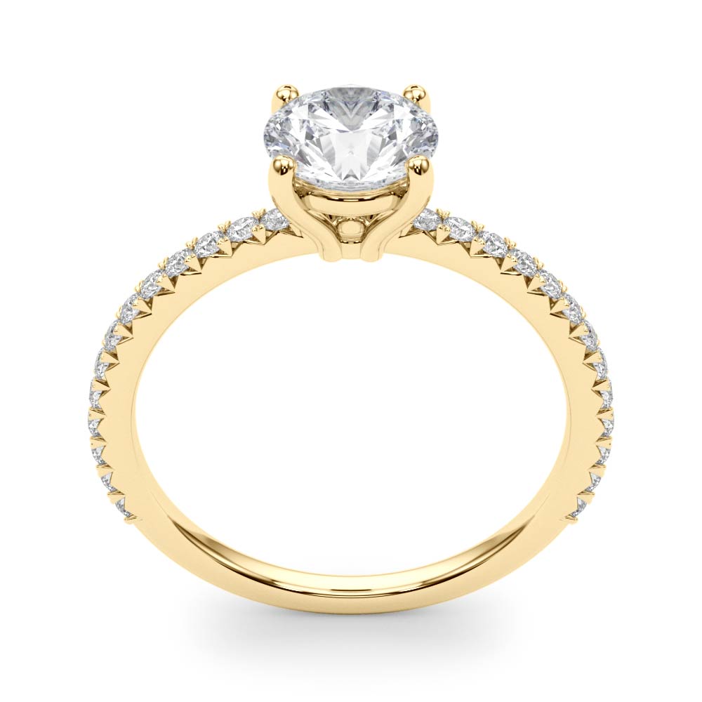 The Tatiana Single-Row Engagement Ring, upright view