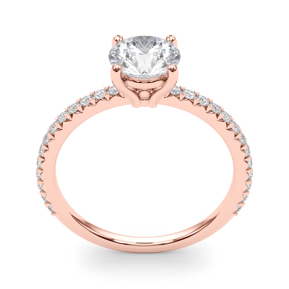 The Tatiana Single-Row Engagement Ring, upright view