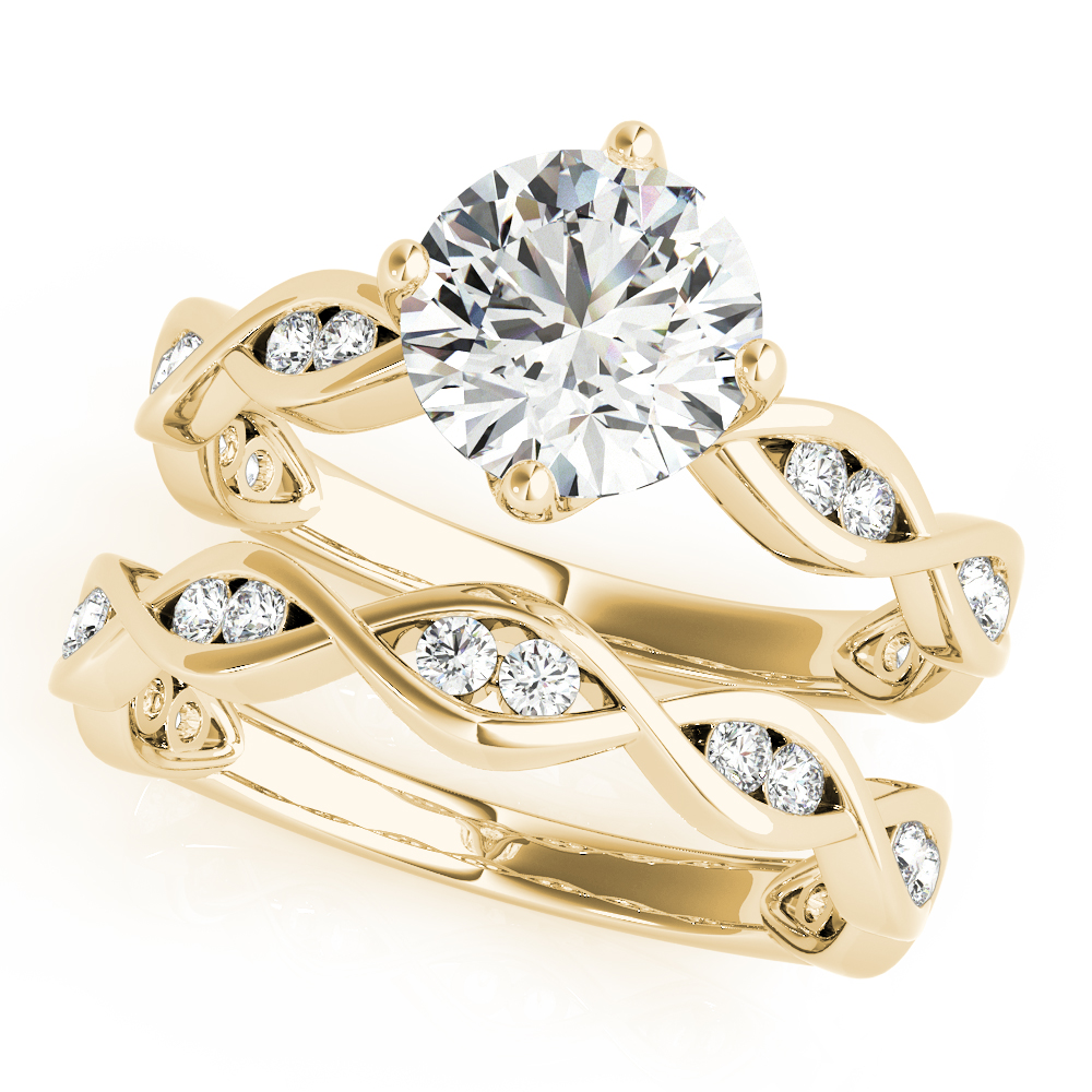 The Winifred Twist Engagement Ring, set view