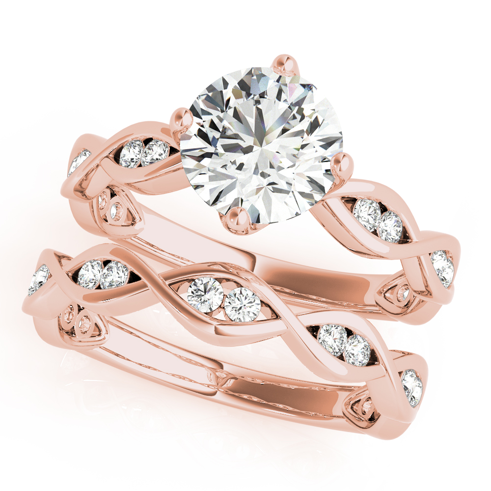 The Winifred Twist Engagement Ring, set view