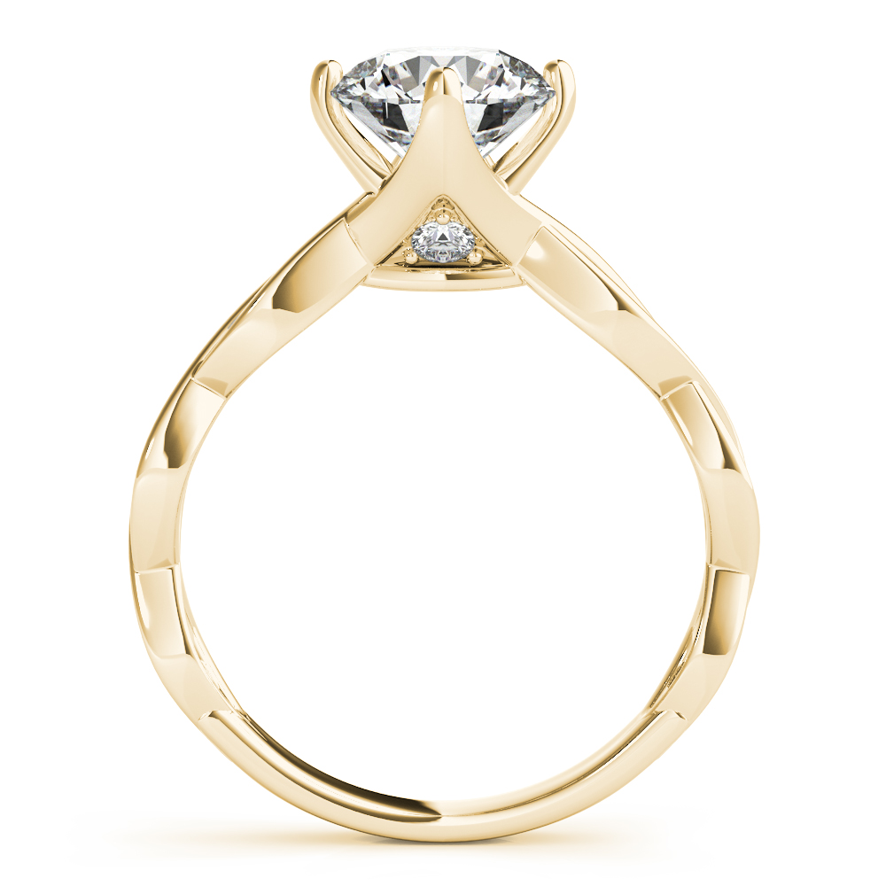 The Winifred Twist Engagement Ring, side view