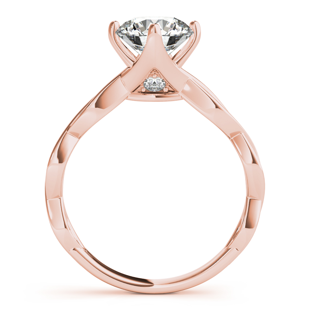 The Winifred Twist Engagement Ring, side view