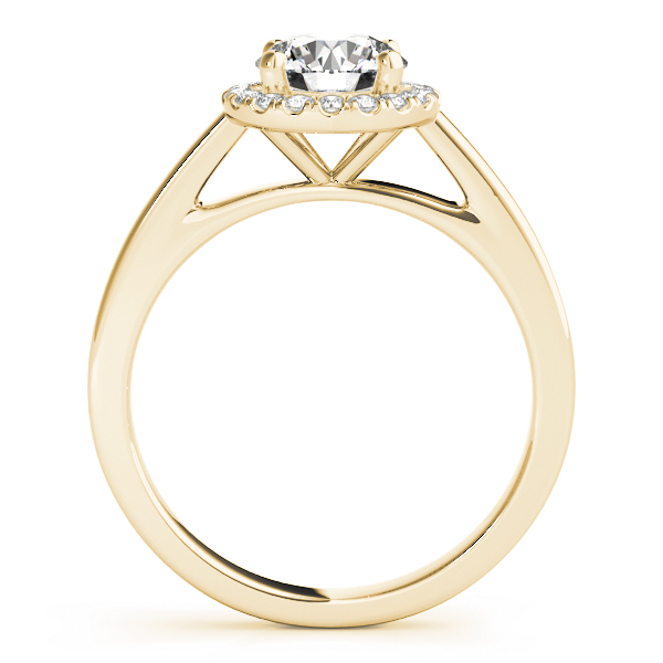 The Lily Halo Engagement Ring, side view