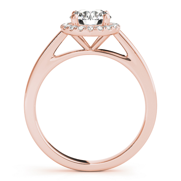 The Lily Halo Engagement Ring, side view