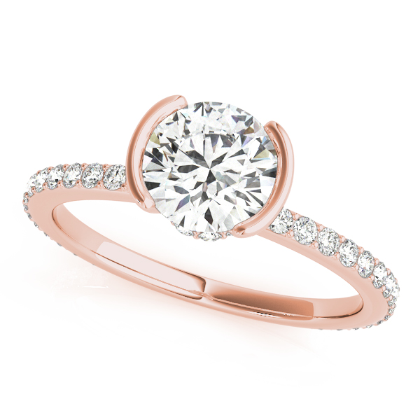 The Talia Hidden Halo Engagement Ring, front view