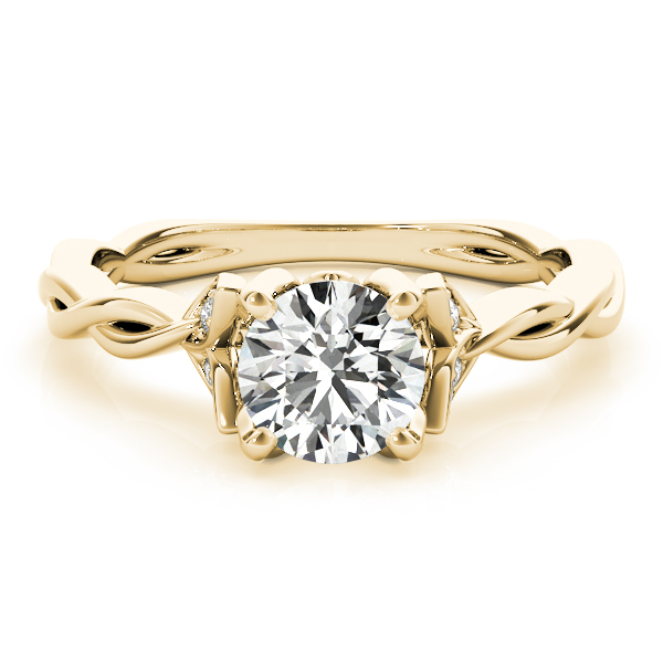 The Celeste Solitaire Engagement Ring, angled view