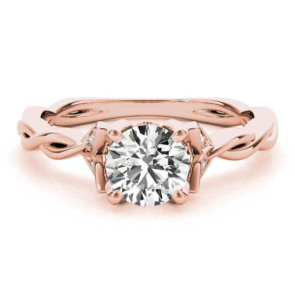 The Celeste Solitaire Engagement Ring, angled view