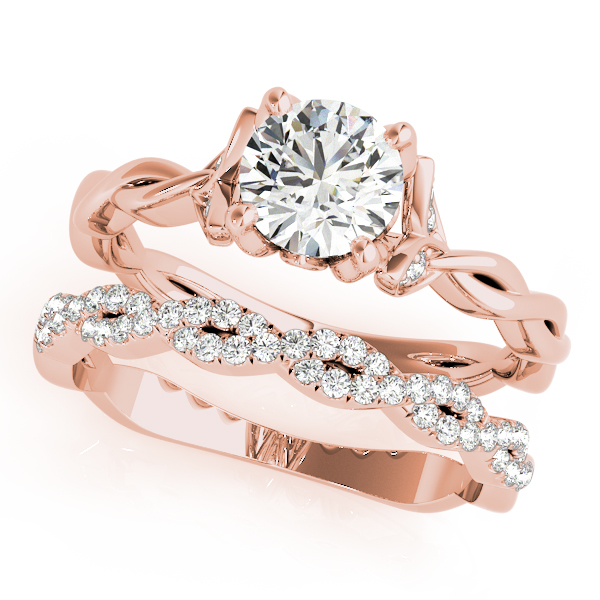 The Celeste Solitaire Engagement Ring, set view