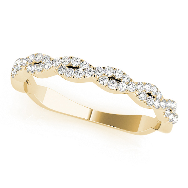 Twisting Diamond Wedding Band
