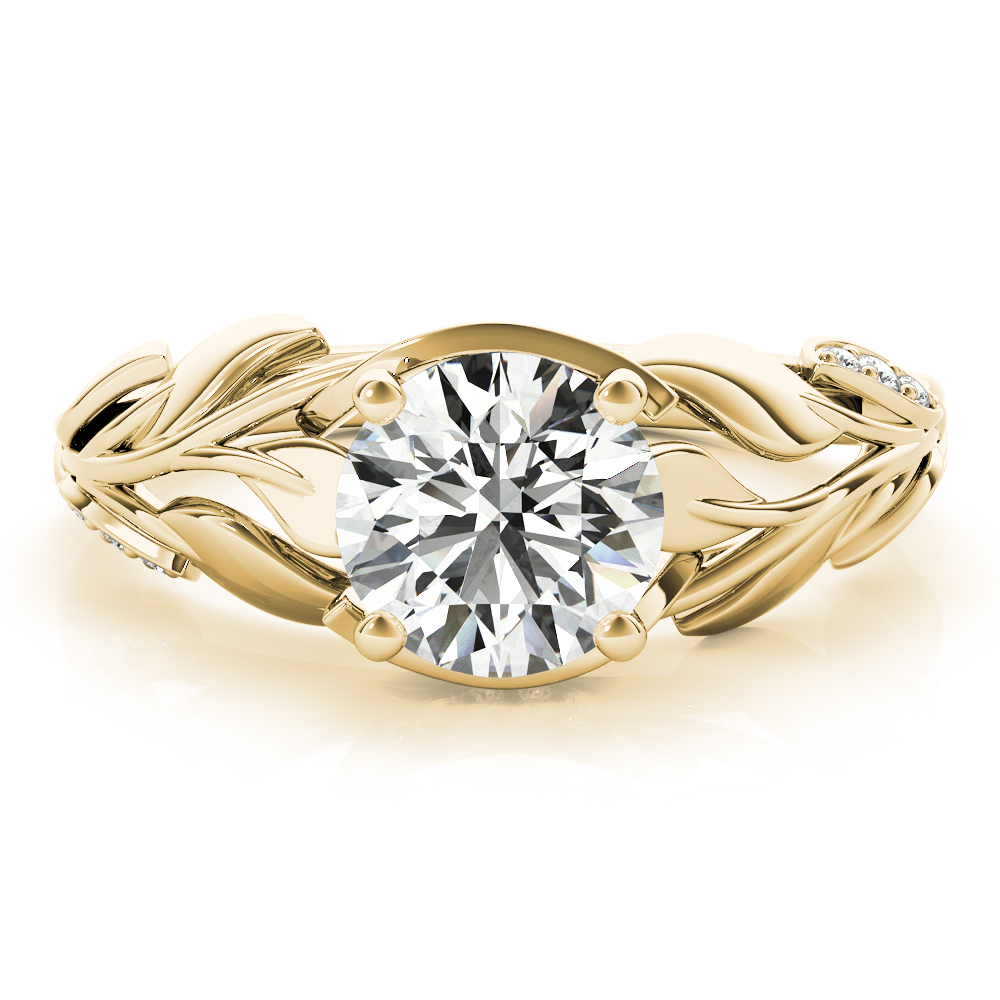 The Eliana Solitaire Engagement Ring, upright view