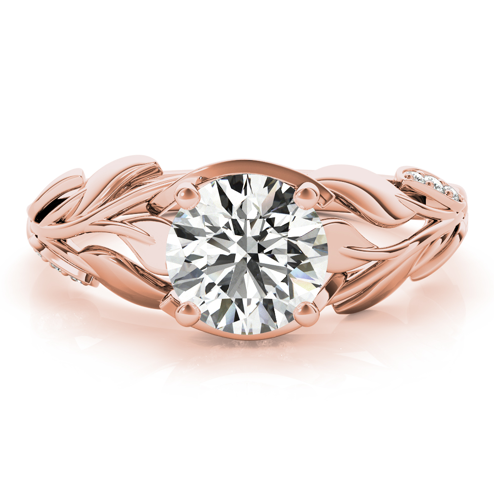 The Eliana Solitaire Engagement Ring, upright view