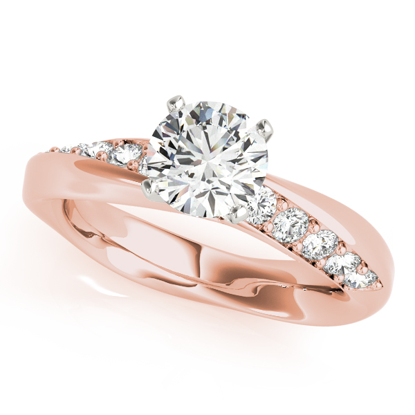Swirl Prong-In-Channel Engagement Ring