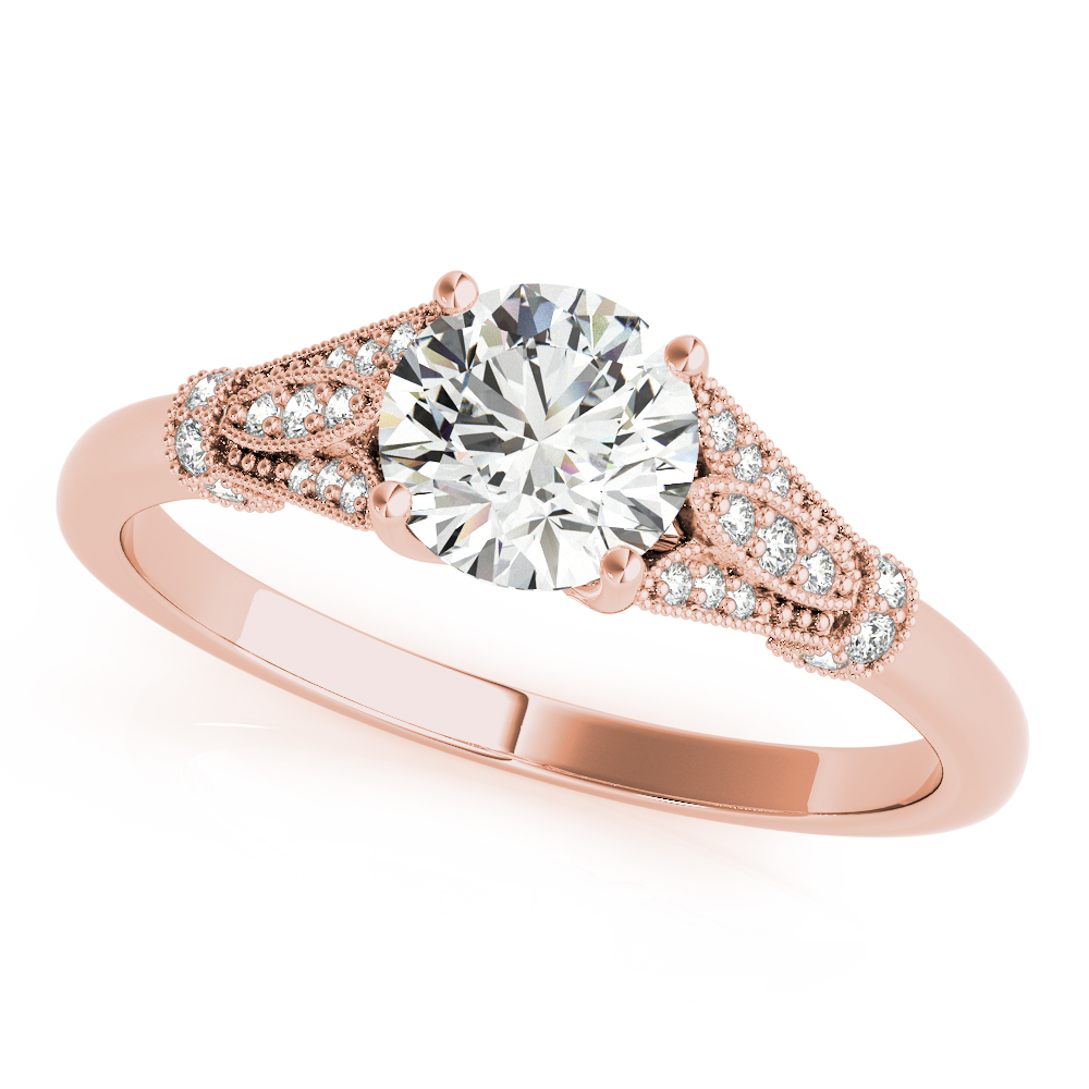 Vintage Marquise Shape Milgrain Engagement Rings