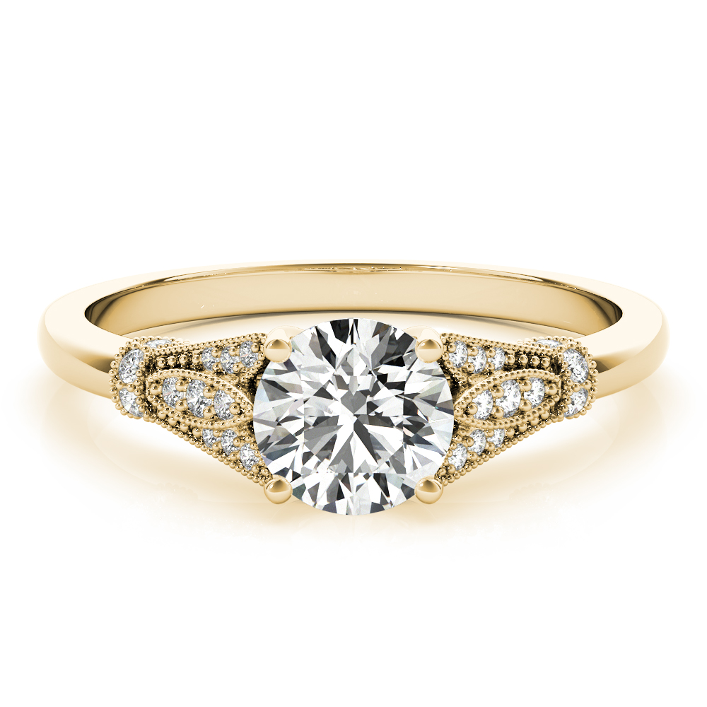 The Vera Vintage Engagement Ring, upright view