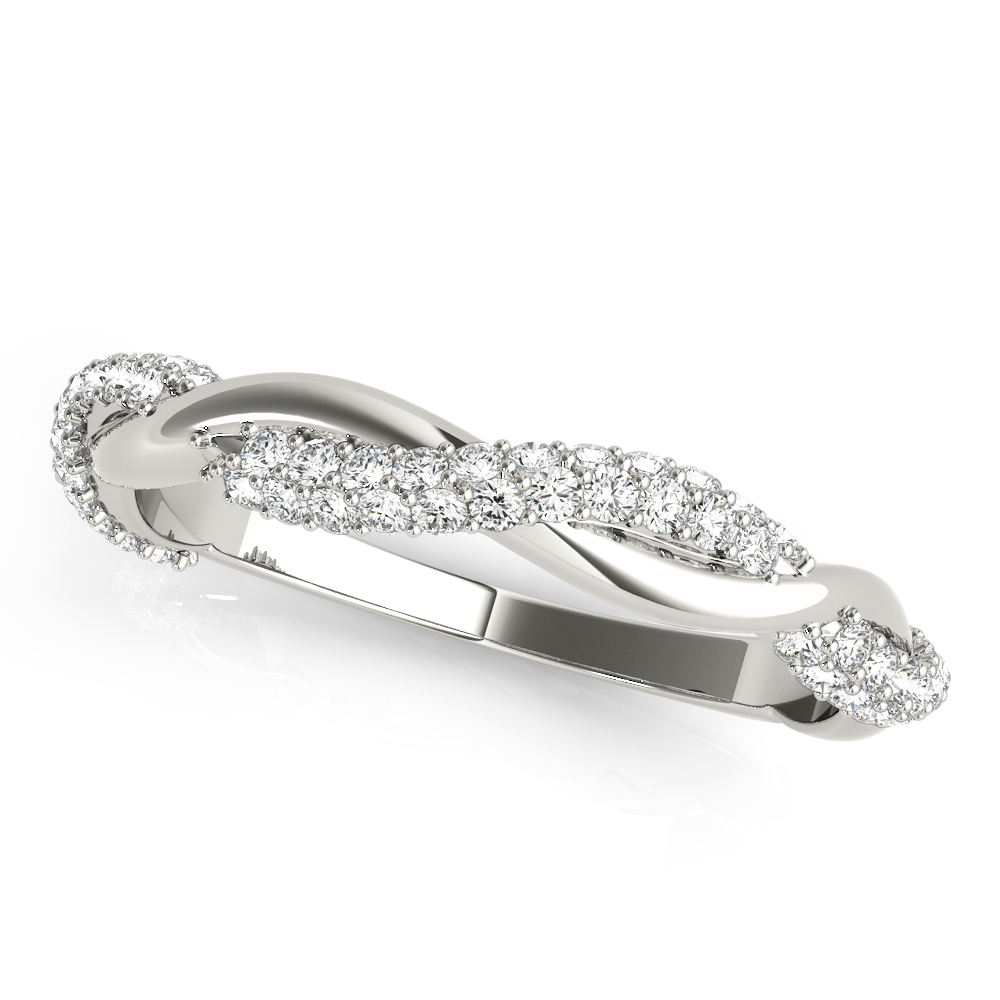 Twisted Pavé Wedding Band