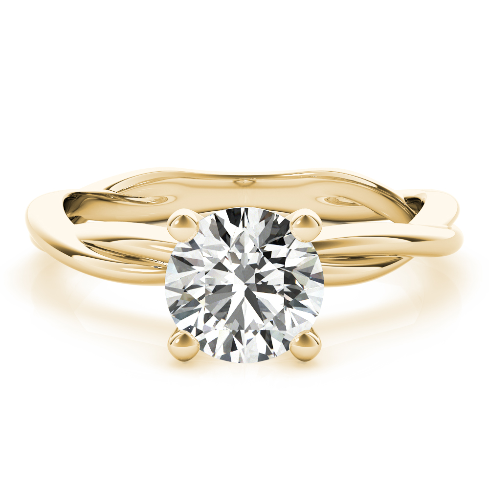 The Camille Solitaire Engagement Ring, upright view