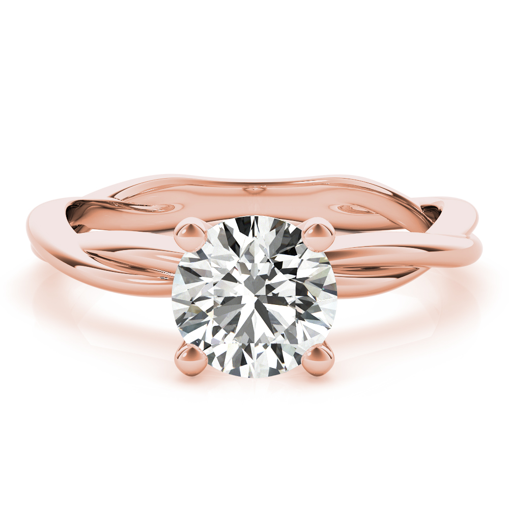 The Camille Solitaire Engagement Ring, upright view