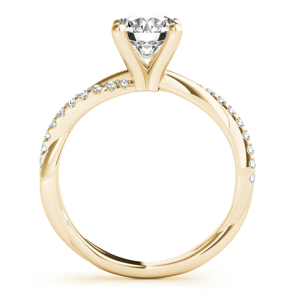 The Eva Twist Engagement Ring, side view