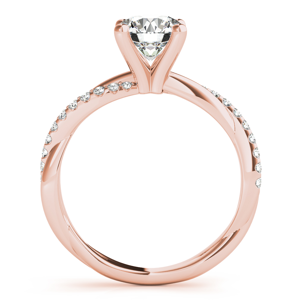 The Eva Twist Engagement Ring, side view