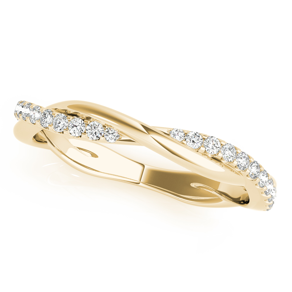 Twisting Diamond Wedding Band