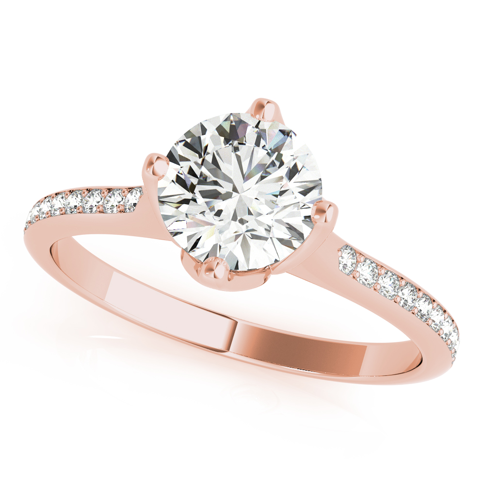The Leona Single-Row Engagement Ring, front view