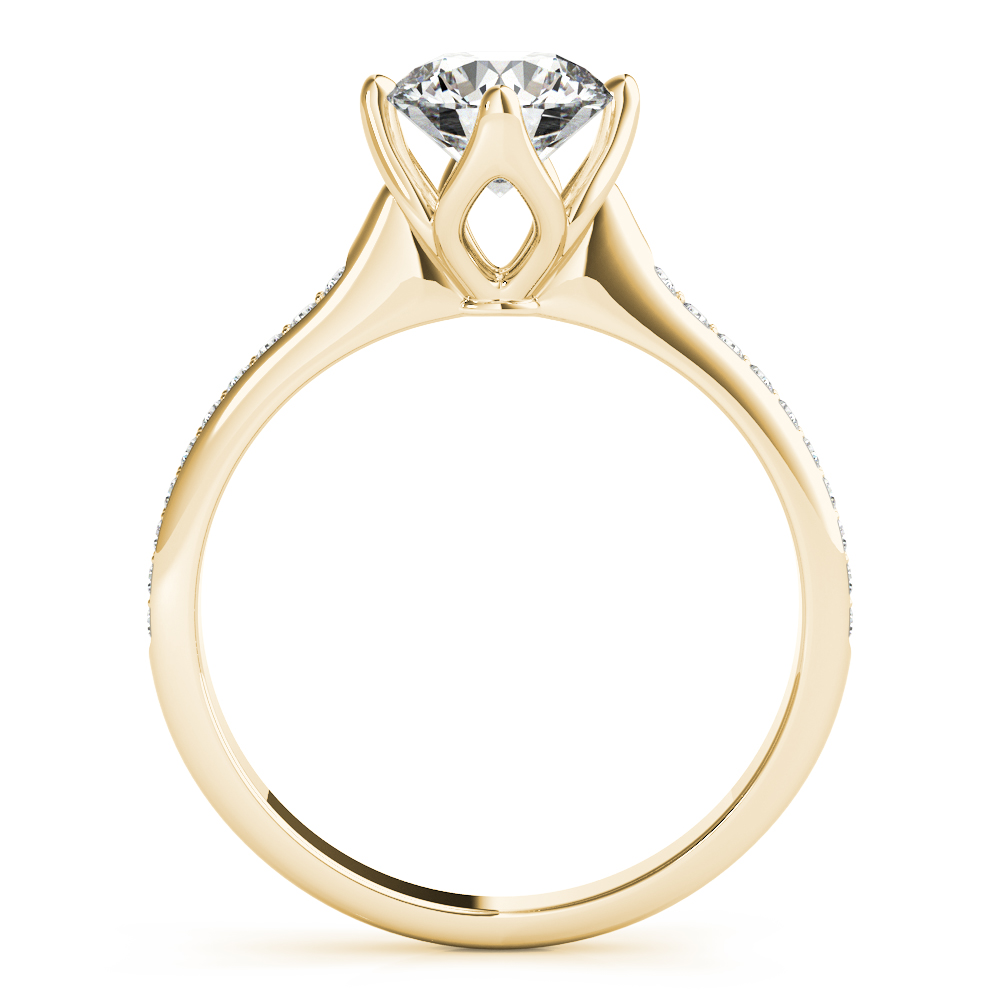 The Leona Single-Row Engagement Ring, side view