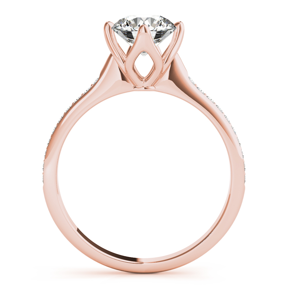 The Leona Single-Row Engagement Ring, side view