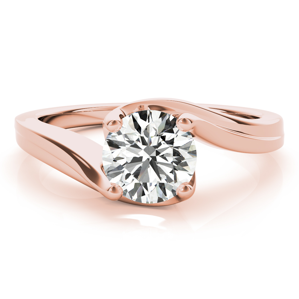The Georgiana Solitaire Engagement Ring, angled view