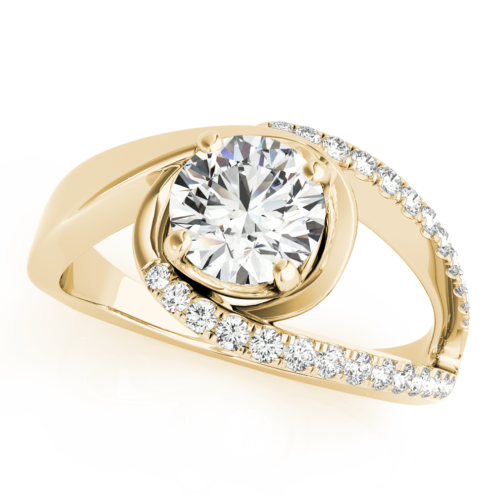 The Greta Bypass Engagement Ring, front view