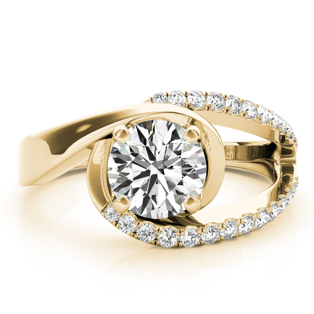The Greta Bypass Engagement Ring, angled view