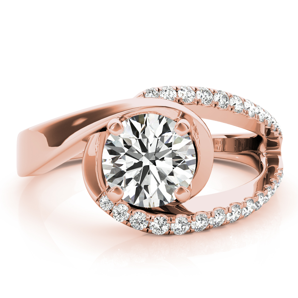 The Greta Bypass Engagement Ring, angled view