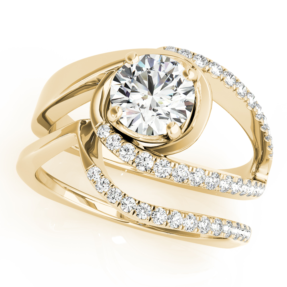 The Greta Bypass Engagement Ring, set view