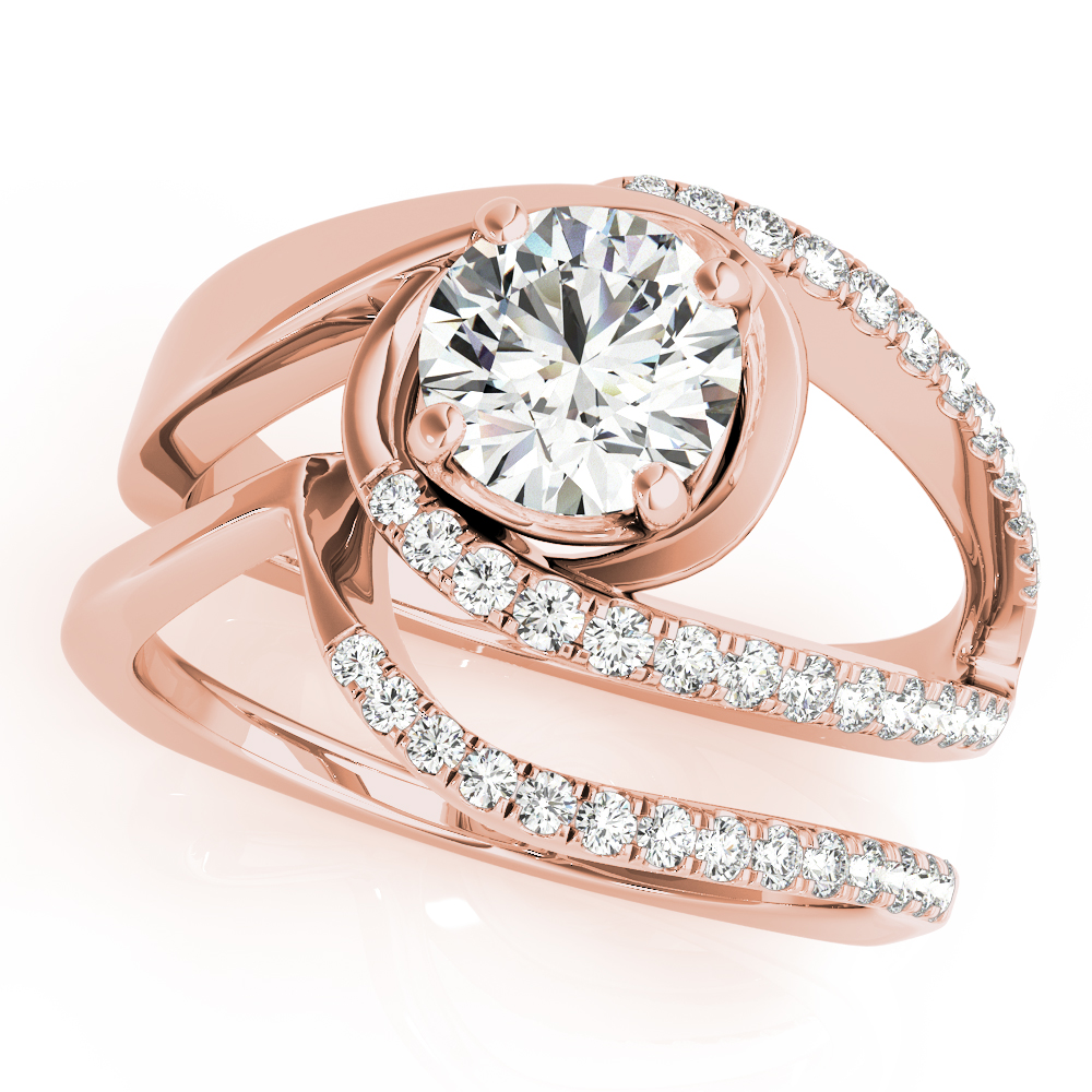 The Greta Bypass Engagement Ring, set view