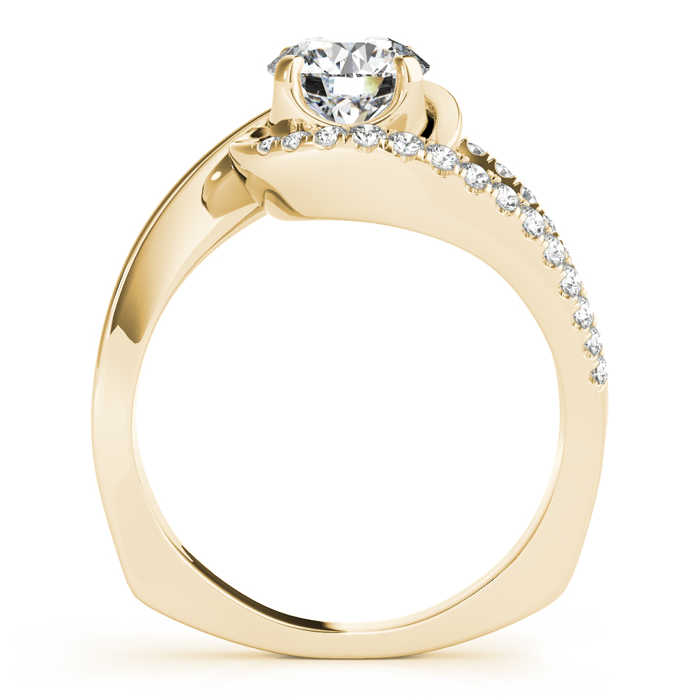 The Greta Bypass Engagement Ring, side view
