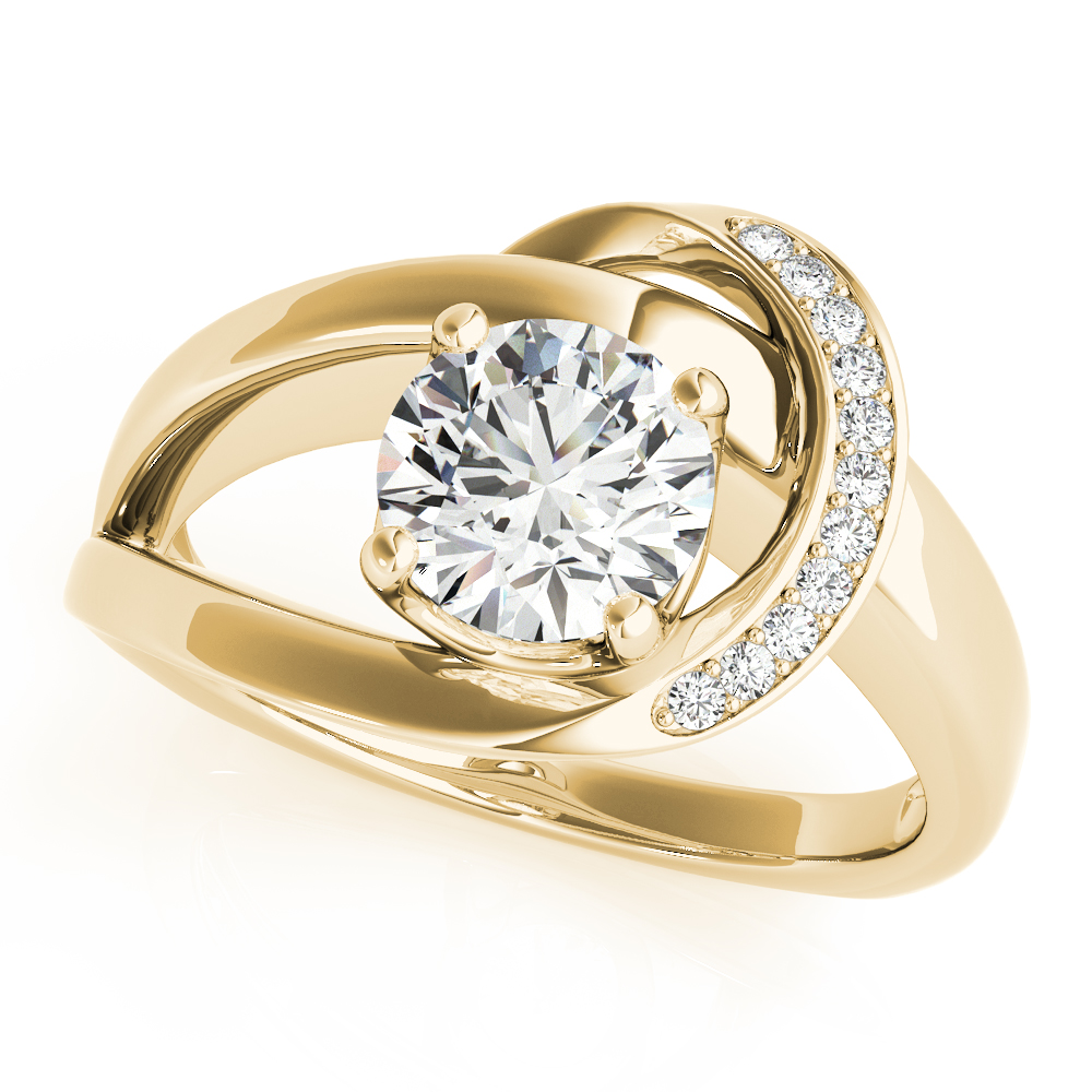 Bypass Single Row Engagement Ring