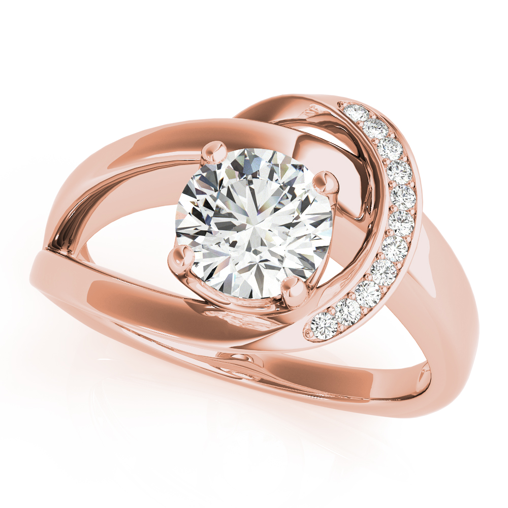 The Michaela Bypass Engagement Ring, front view
