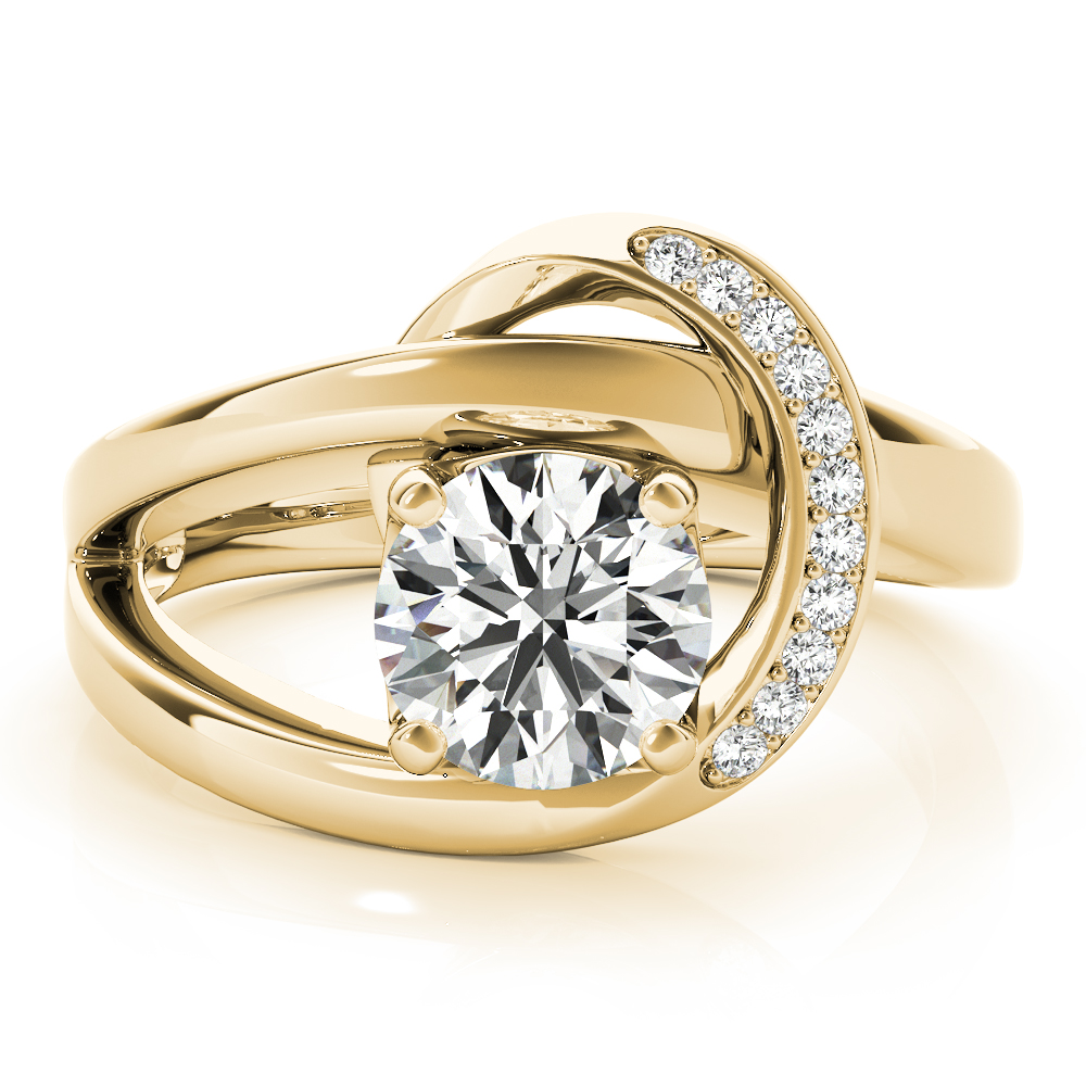 The Michaela Bypass Engagement Ring, angled view