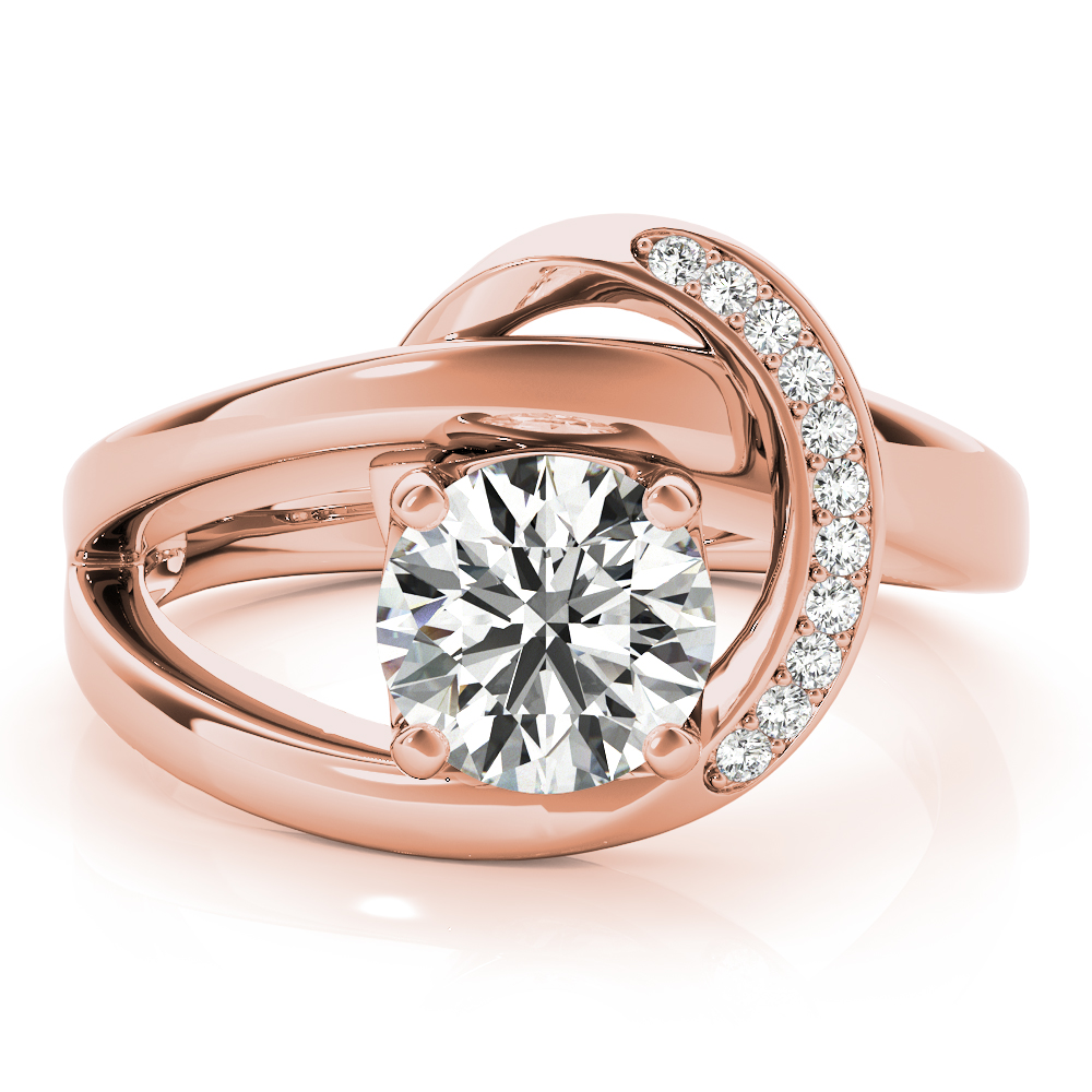 The Michaela Bypass Engagement Ring, angled view