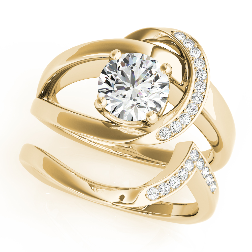 The Michaela Bypass Engagement Ring, set view