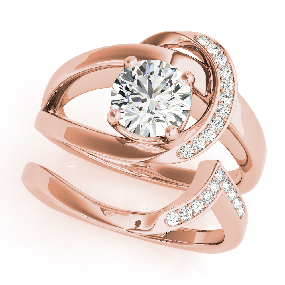 The Michaela Bypass Engagement Ring, set view