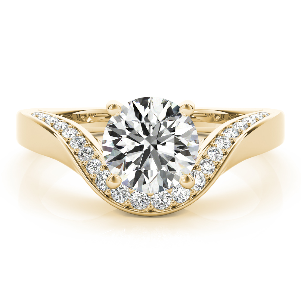 The Camille Bypass Engagement Ring, angled view