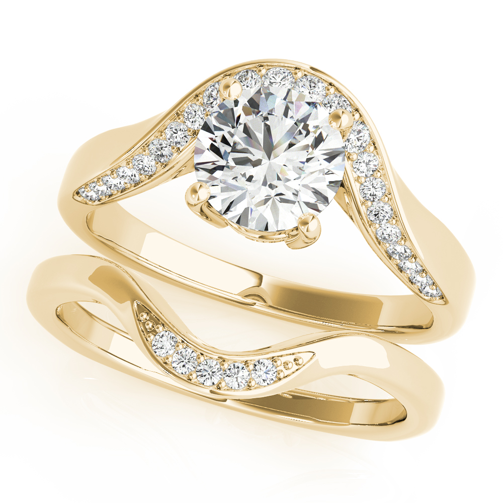The Camille Bypass Engagement Ring, set view