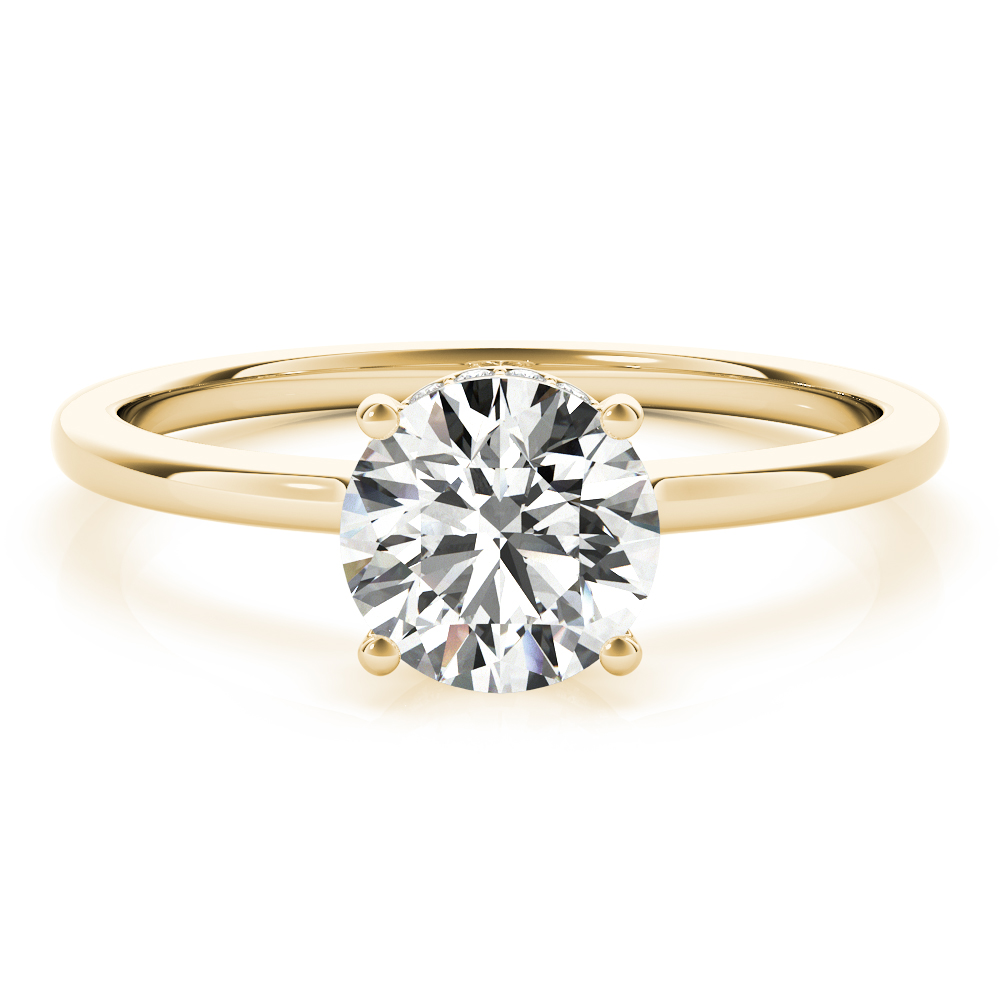 The Vera Hidden Halo Engagement Ring, angled view
