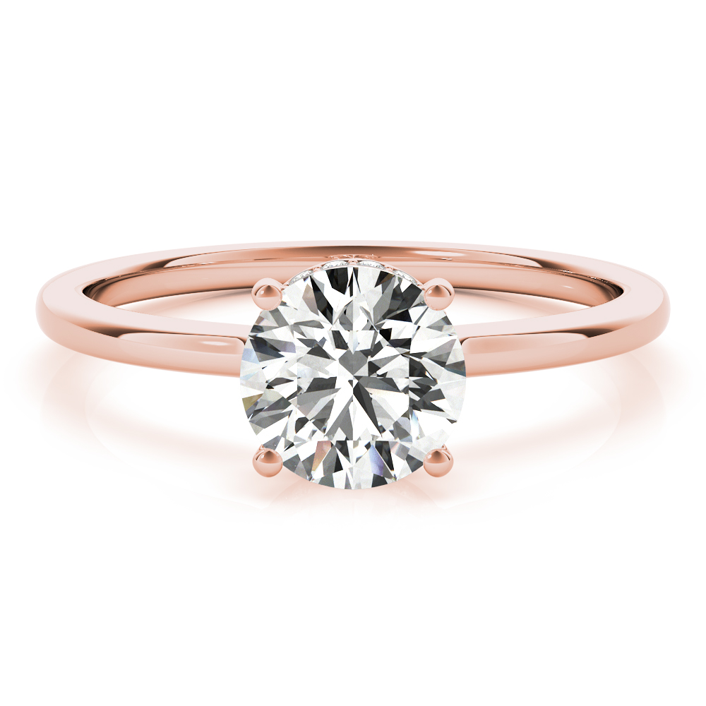 The Vera Hidden Halo Engagement Ring, angled view