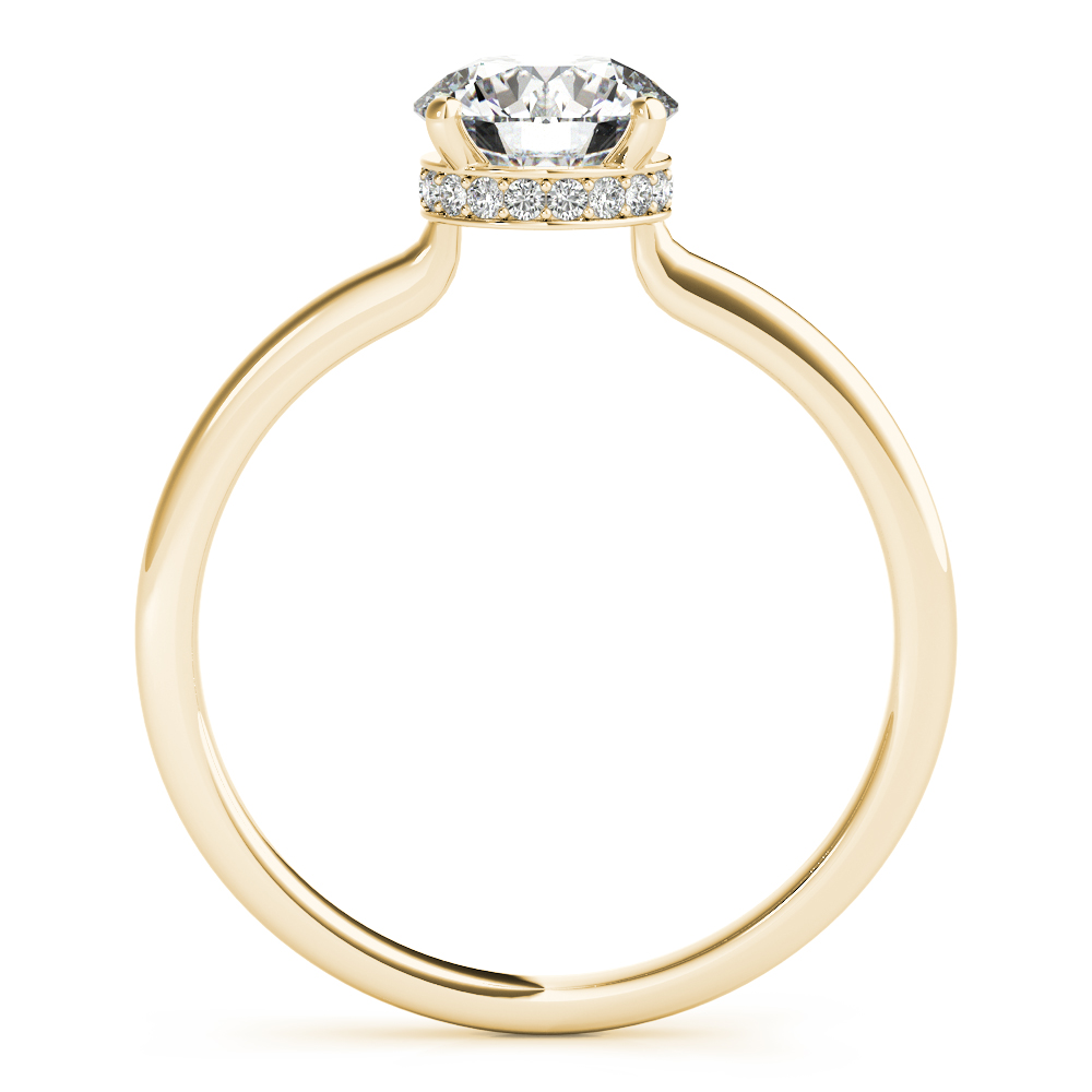 The Vera Hidden Halo Engagement Ring, side view