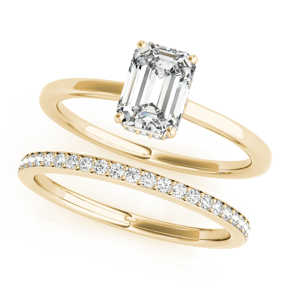 The Meredith Hidden Halo Engagement Ring, set view